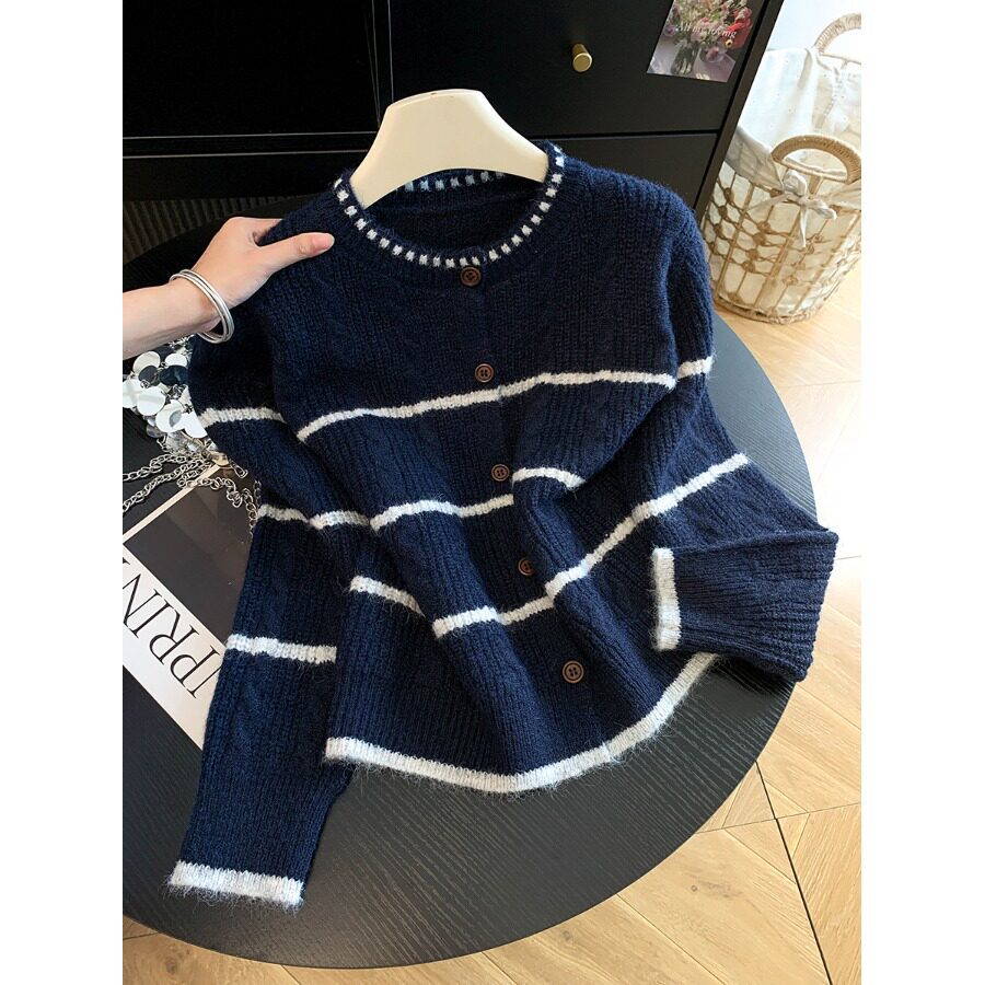 Damen Gemütlicher Strickcardigan mit Knopfleiste Shop Nory