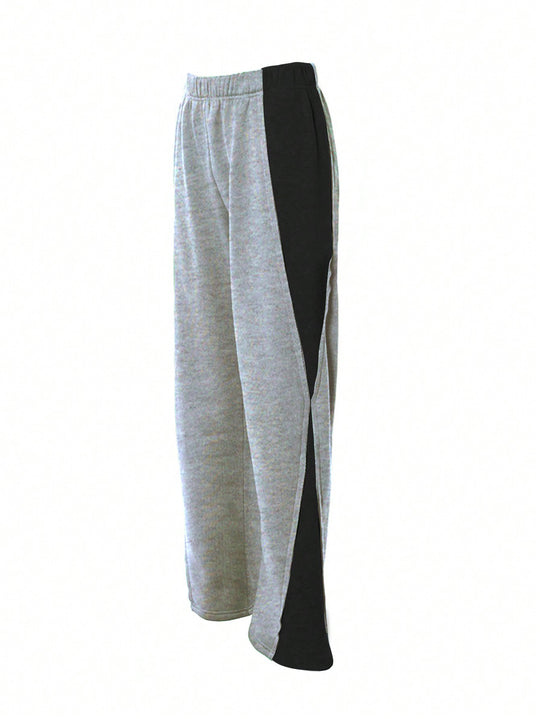 Damen Sportive Jogginghose mit seitlichem Schlitz und Kontrast-Einsatz Shop Nory