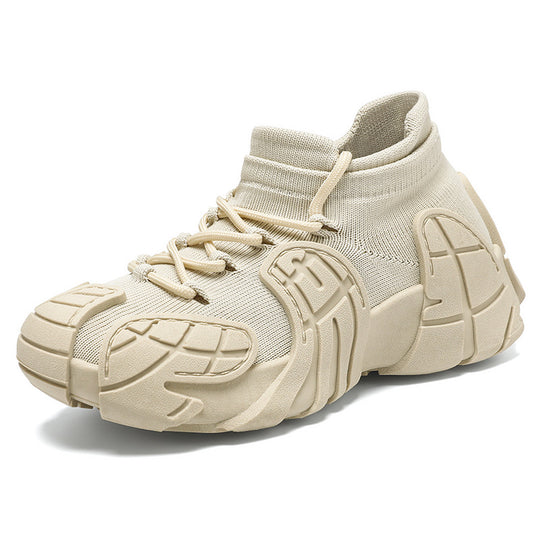 Herren nan massiver Sneaker mit sockenähnlichem Strickschaft, geformten Gummiapplikationen und griffiger Profilsohle Shop Nory