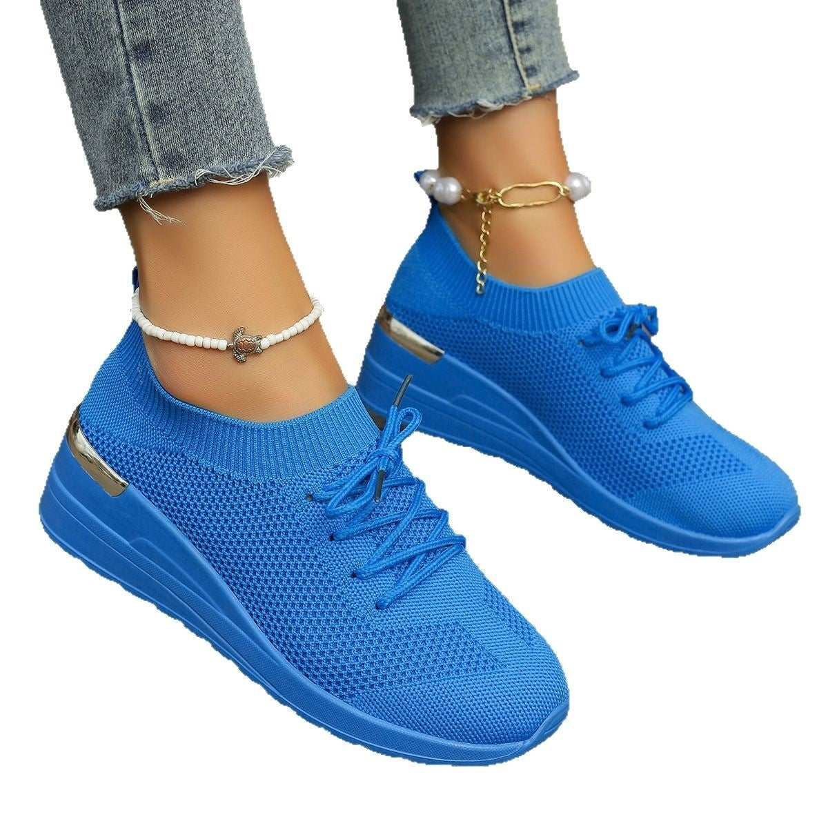 Damen Sportliche Sneaker mit innovativem Strickdesign