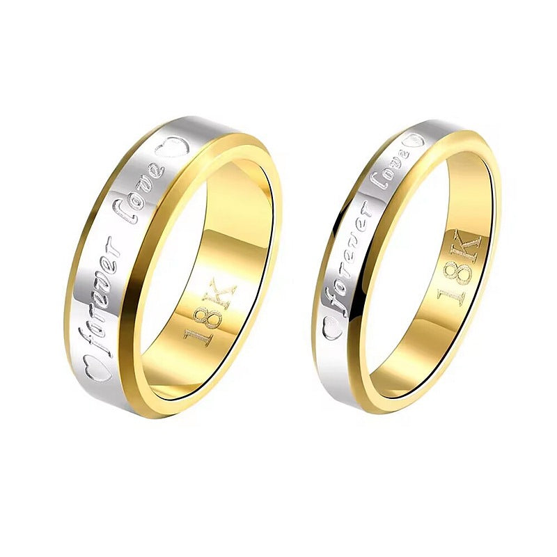 Herren Ring mit eingraviertem Liebesschriftzug und edler zweifarbiger Oberfläche Shop Nory