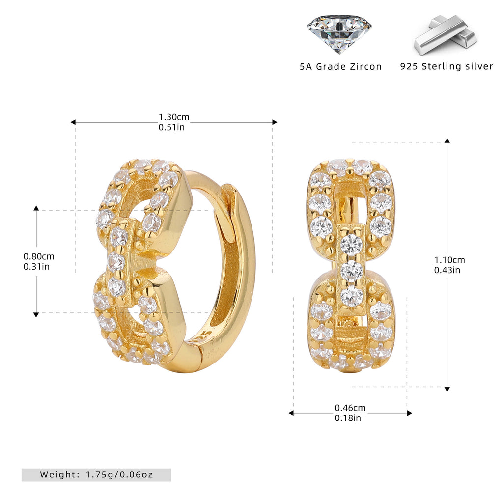 Damen Ohrhänger mit funkelndem Zirkon aus hochwertigem 925 Sterling Silber Shop Nory