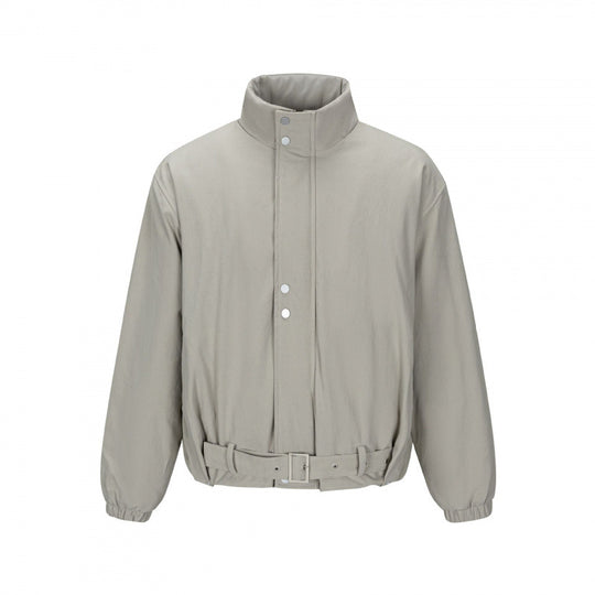 Herren Kurze technische Blousonjacke mit hohem Stehkragen, Taillengürtel und elastischen Bündchen Shop Nory