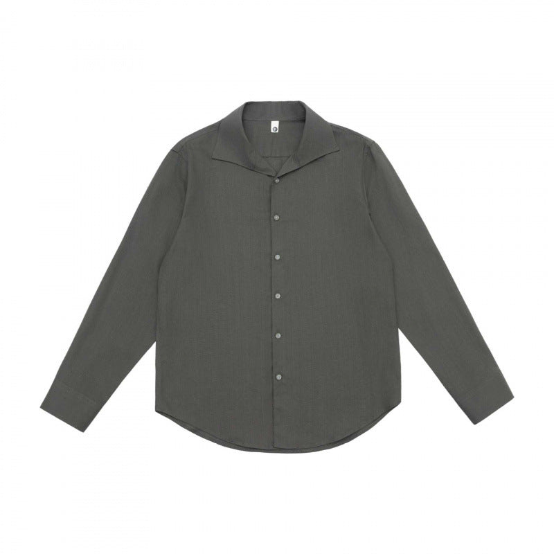 Herren Leichtes Langarm‑Hemd mit offenem Reverskragen und Boxy‑Schnitt Shop Nory