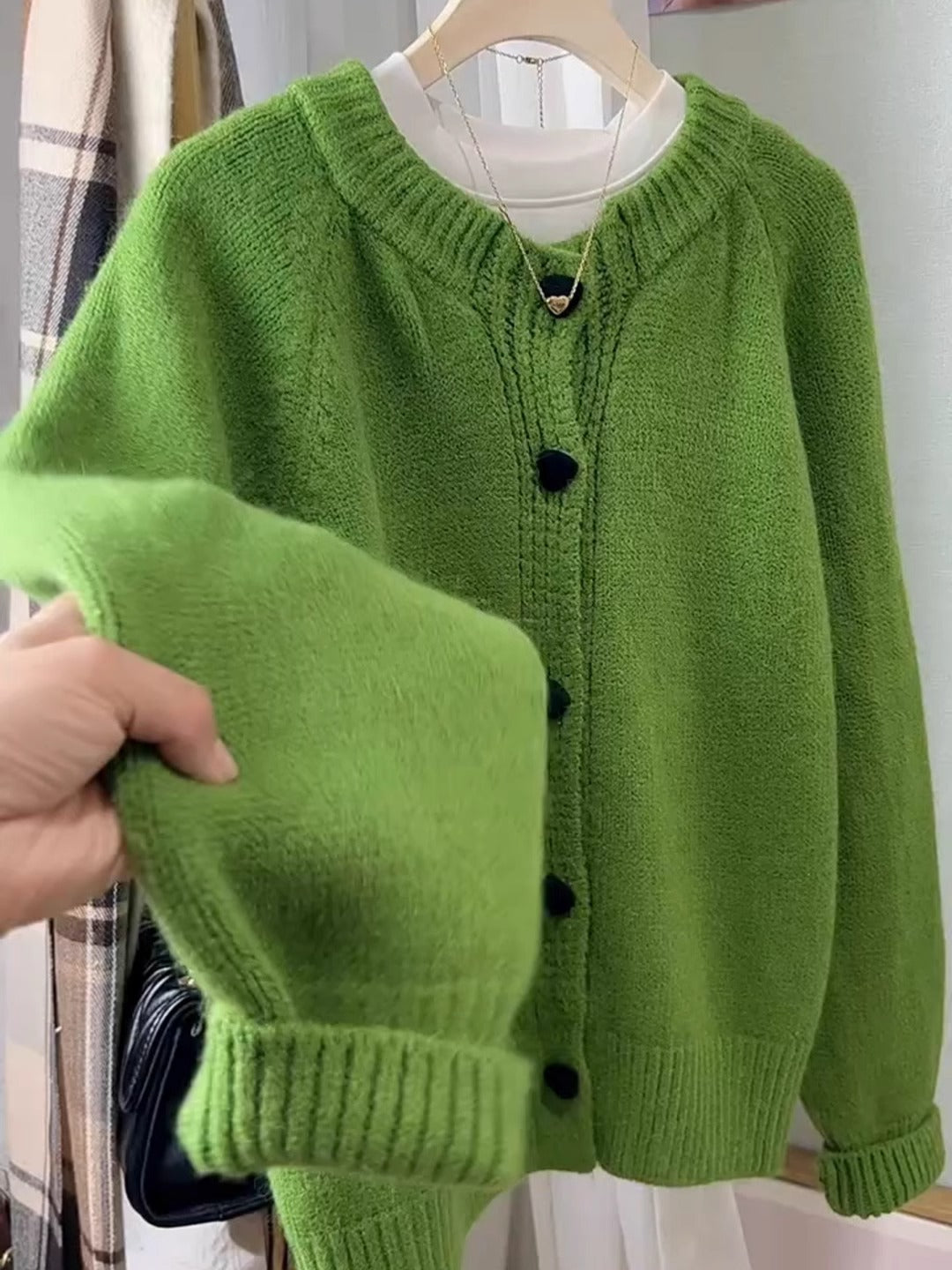 Damen Kuschelige Strickjacke Shop Nory