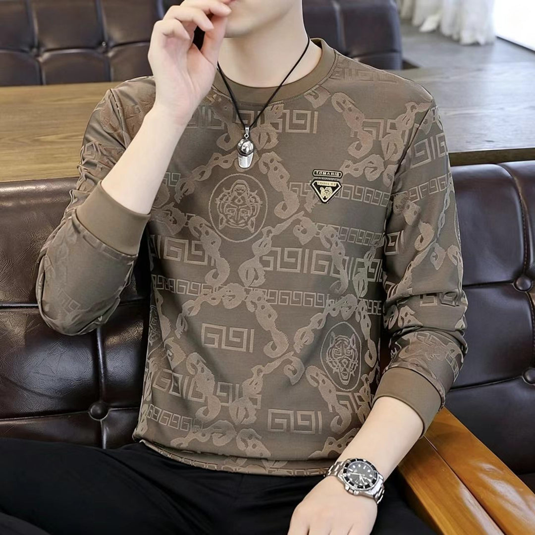 Herren Luxuriöses Langarmshirt mit strukturiertem Design Shop Nory