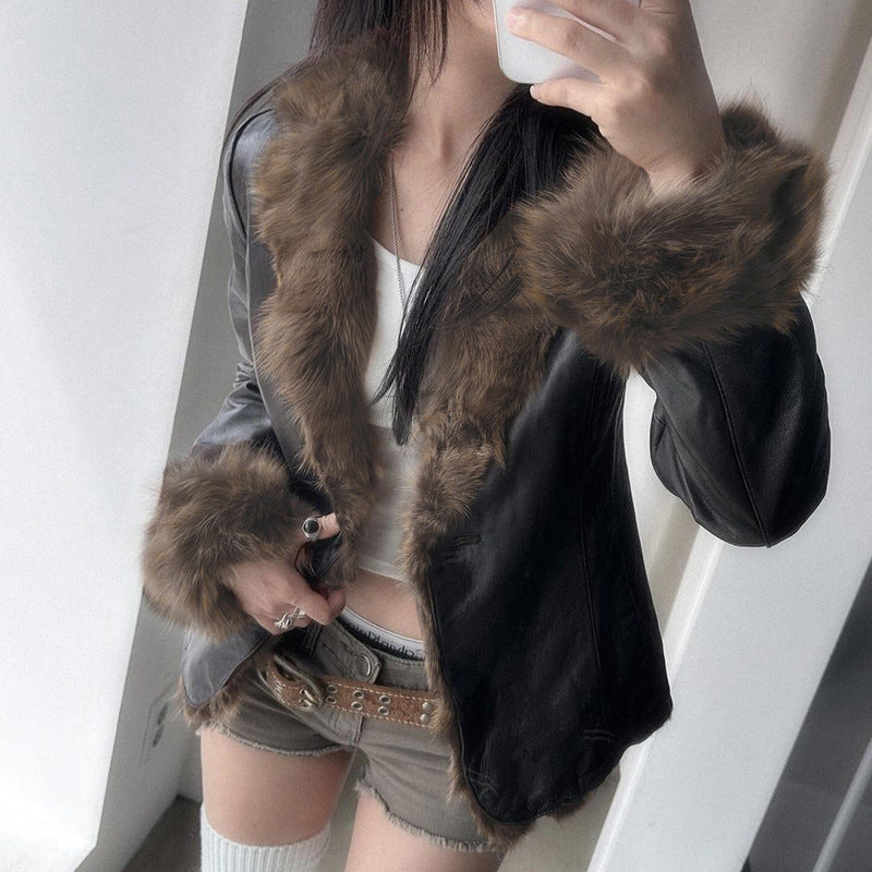 Damen nan taillierte Bomberjacke mit breitem Rippenbund, zwei Schrägtaschen und dekorativen Reißverschluss-Details Shop Nory