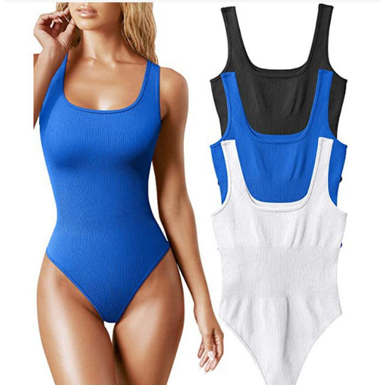 Damen Stylischer Einteiler mit Rippstruktur