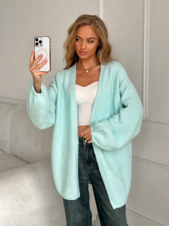 Damen Flauschiger Oversized Cardigan Shop Nory