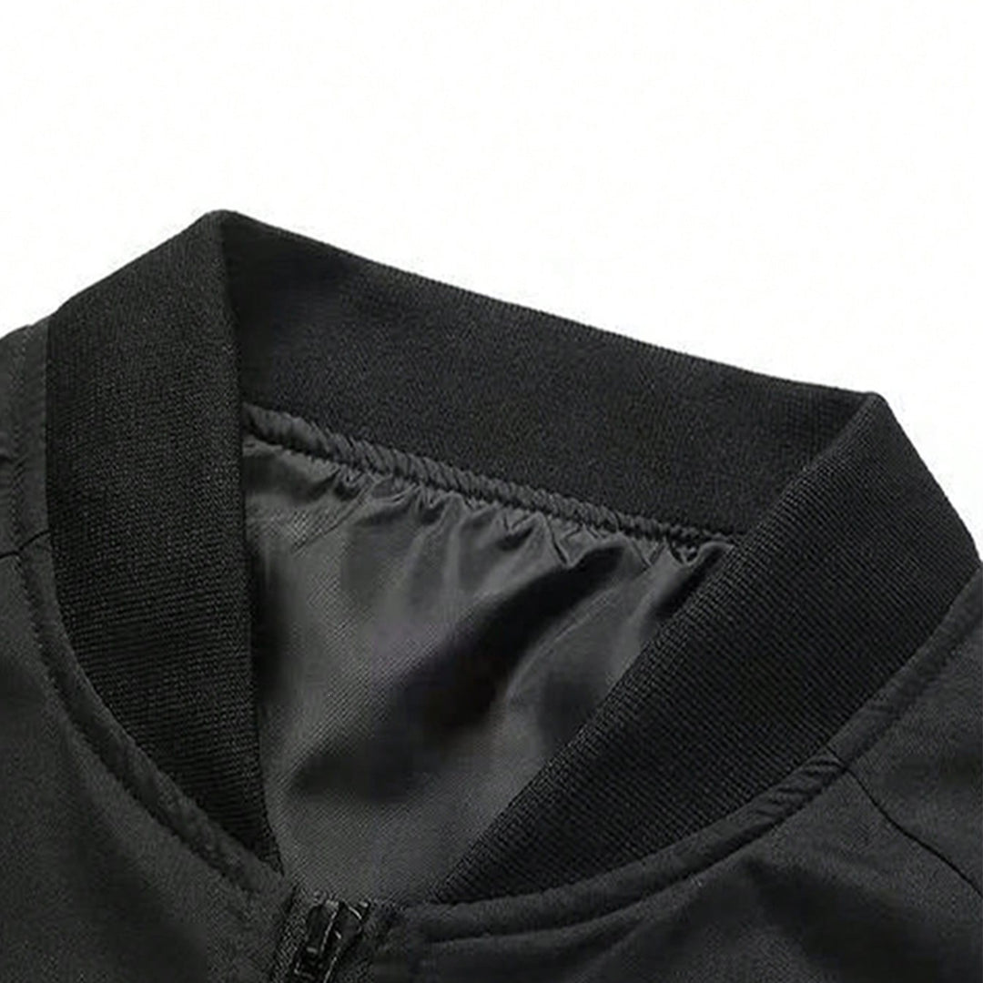 Herren Leichter Baumwoll‑Mix Bomberblouson mit Rippbündchen und verdecktem Reißverschluss Shop Nory