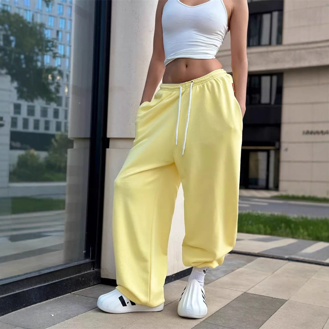 Damen nan oversized Sweathose mit breitem Bund und Kordelzug Shop Nory