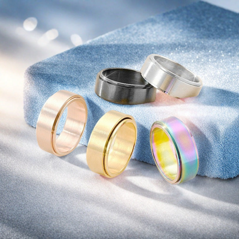 Herren Ring mit trendiger Regenbogenoberfläche Shop Nory