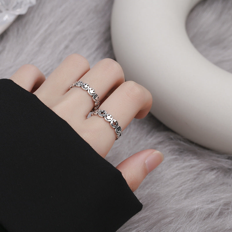Damen Ring mit fröhlichem Smileymotiv Shop Nory