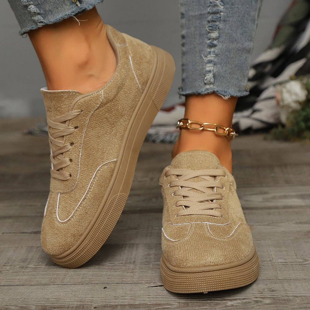 Damen modische Freizeitsneaker aus hochwertigem Textil
