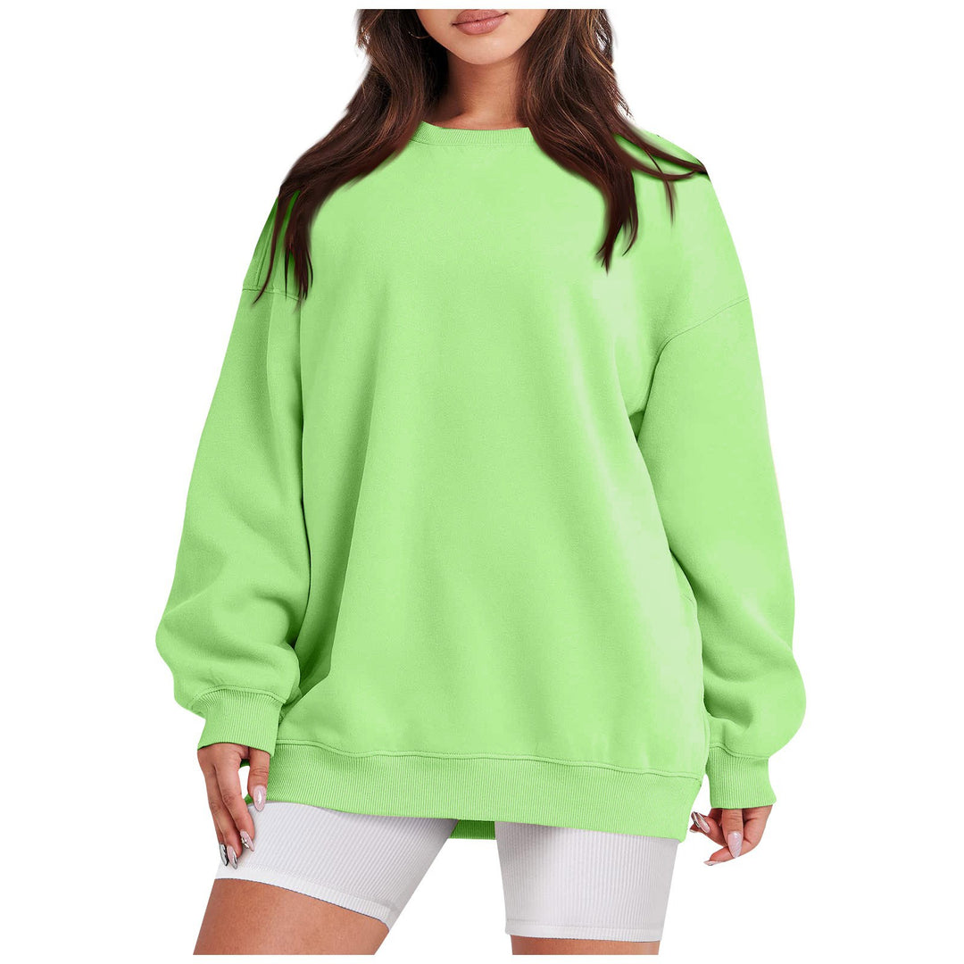 Damen nan Longline-College-Sweatshirt mit geripptem Saum, Raglanärmeln und angerauter Innenseite Shop Nory