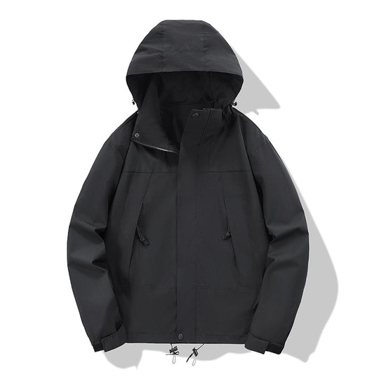 Herren wasserabweisende Softshell‑Jacke mit Kapuze, verstellbarem Saum und Multifunktionstaschen Shop Nory