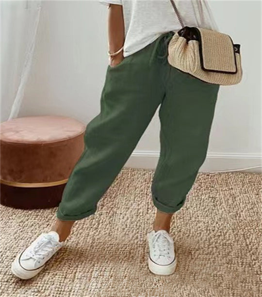 Damenschalotte-Haremshosen mit floralem Stickmuster Shop Nory