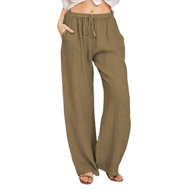 Damen bequeme Leinenhose