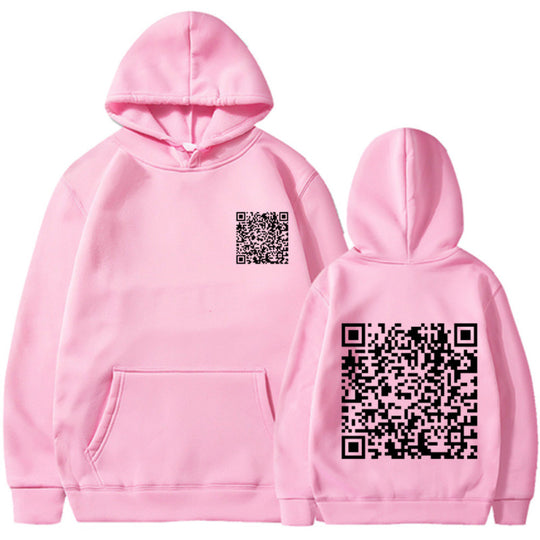 Damen Sportlicher Kapuzenpullover mit QR-Code Shop Nory
