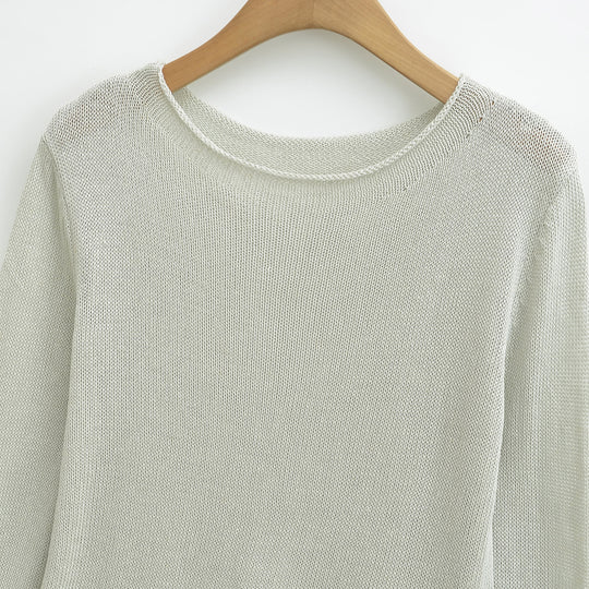 Damen Leichtes Feinstrick-Longsleeve mit ausgestellten Trompetenärmeln Shop Nory