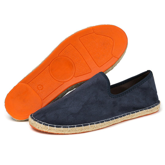 Herren Espadrilles aus Veloursleder mit geflochtener Juteborte und rutschfester Gummilaufsohle Shop Nory