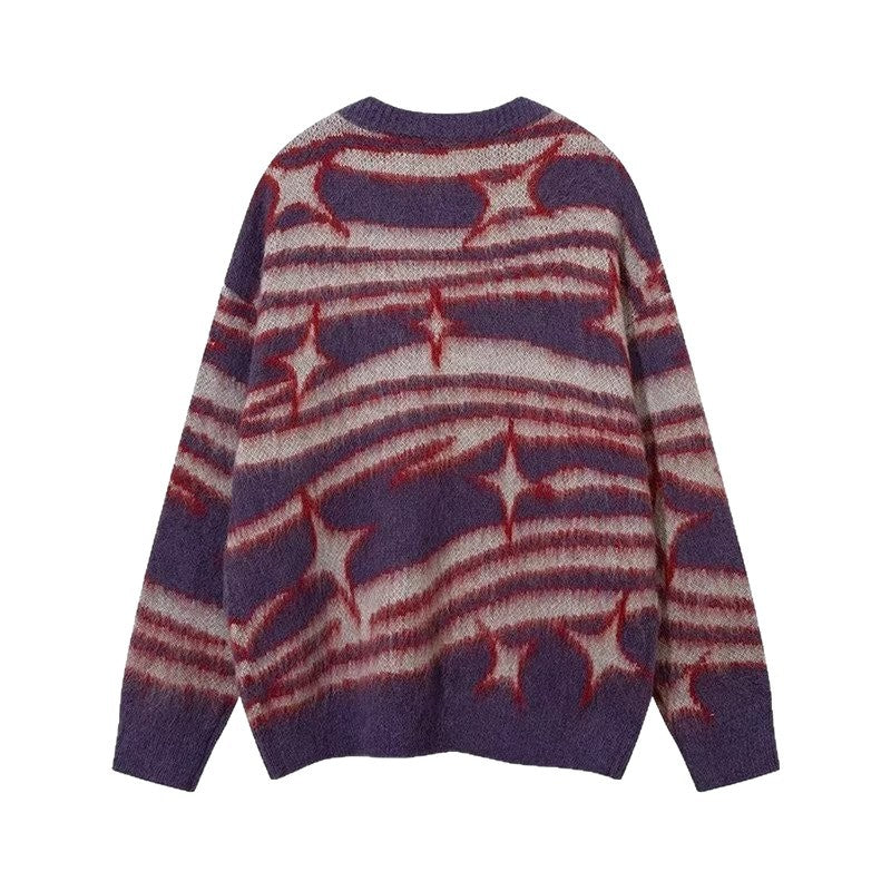 Damen Modischer Grobstrickpullover mit grafischem Muster Shop Nory