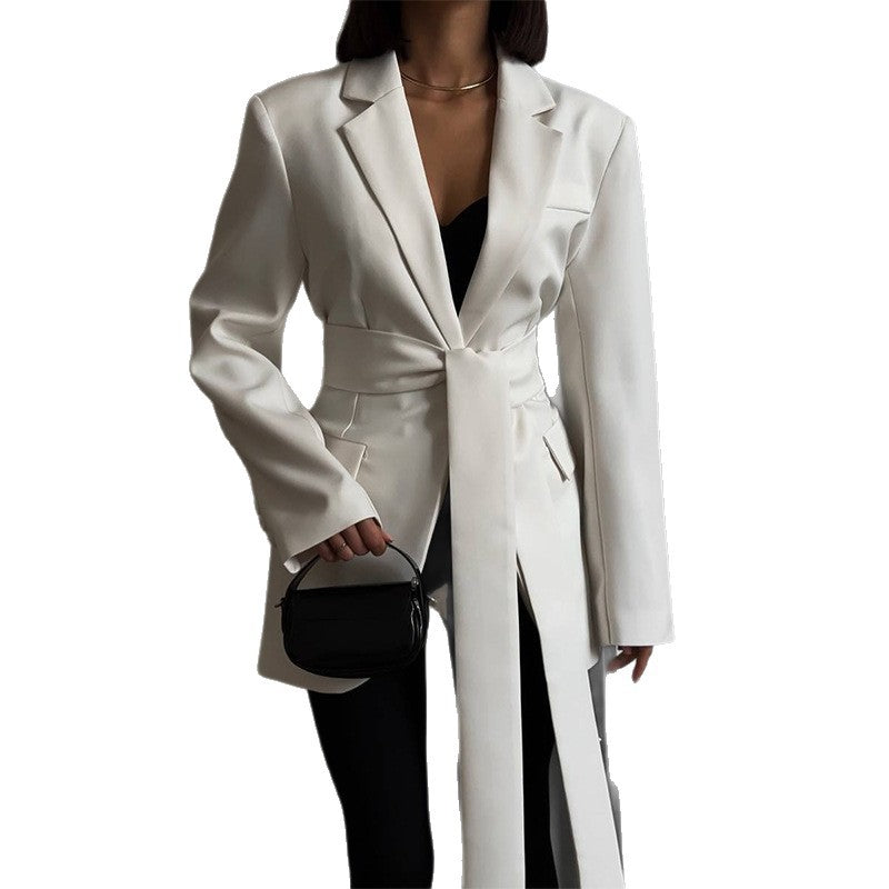 Damen eleganter Blazer mit Taillengürtel