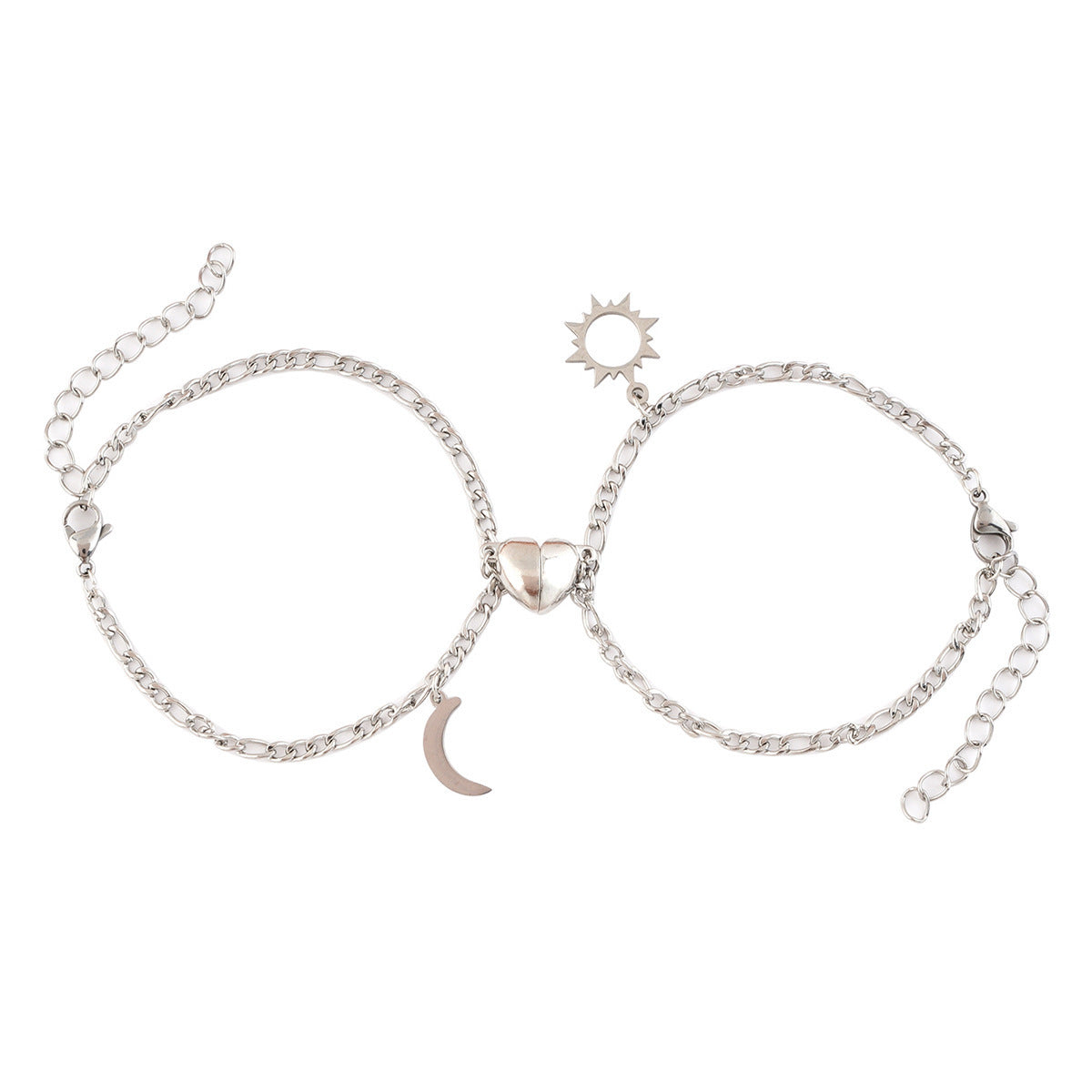 Damen Anklettes mit Mond- und Herzanhänger Shop Nory