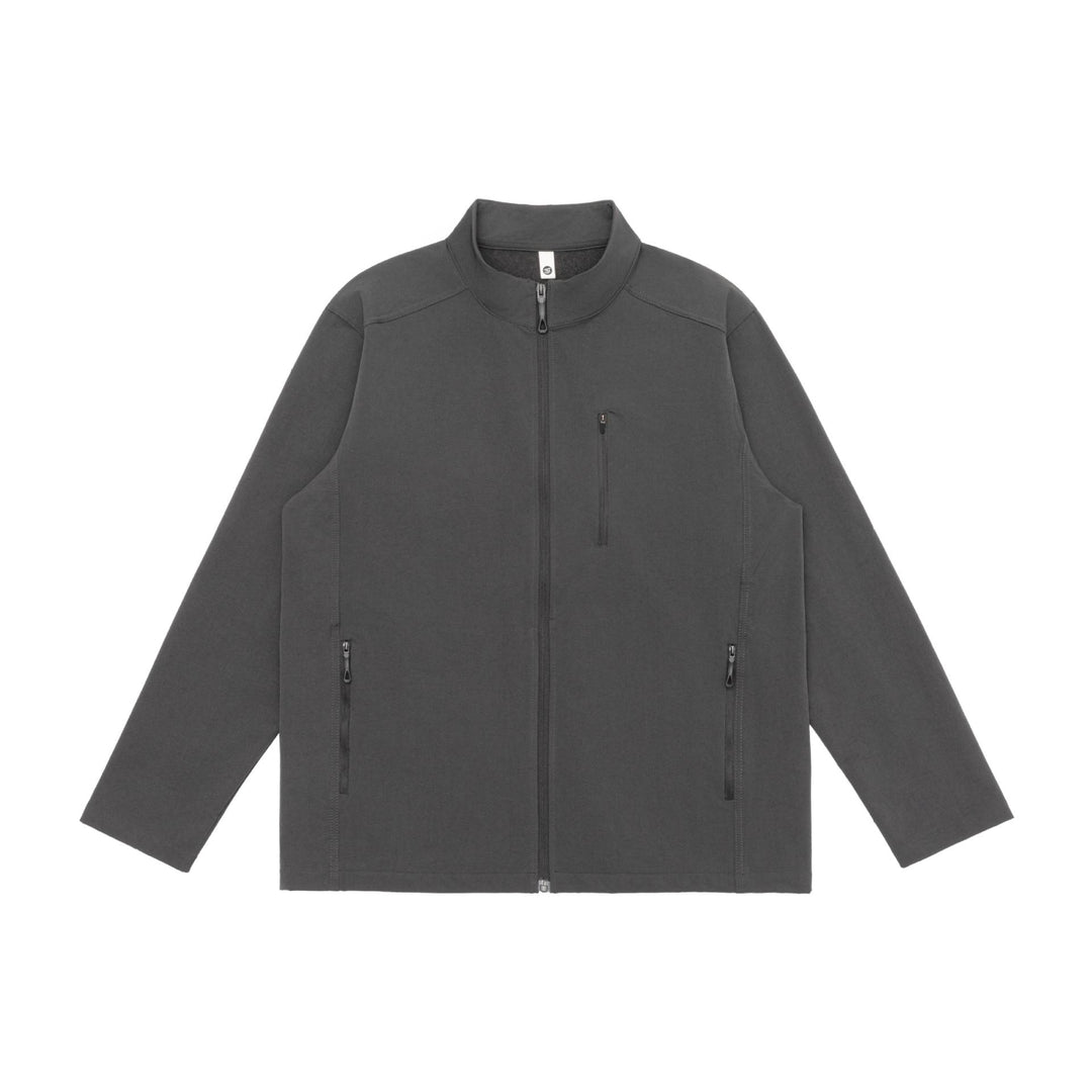 Unisex Leichte Softshell Jacke mit Stehkragen und Reißverschlusstaschen Shop Nory