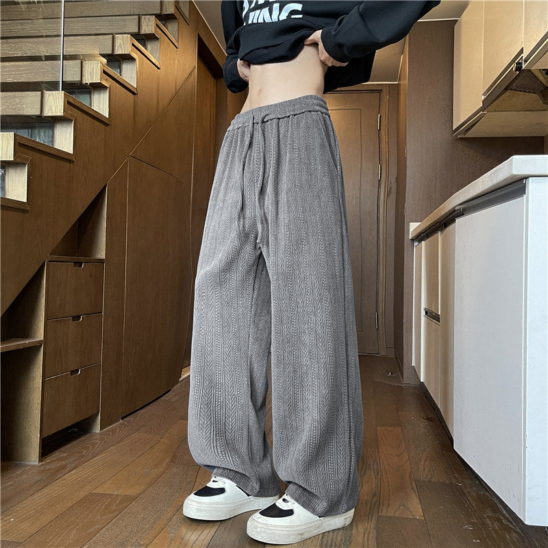 Herren Weit geschnittene Strickhose im Zopfstrick-Lounge-Style Shop Nory