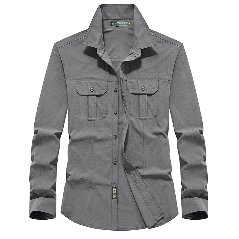 Herren Outdoor-Hemd mit Brustklappen, Ripstop-Gewebe und Regular-Fit Shop Nory