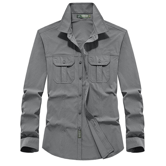 Herren Outdoor-Hemd mit Brustklappen, Ripstop-Gewebe und Regular-Fit Shop Nory