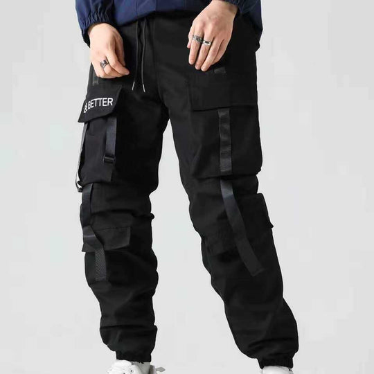 Herren Multifunktionale Cargo-Jogginghose mit Klapp‑ und Gurt-Details Shop Nory