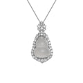 Damen Anhänger-Halskette mit kunstvollem Buddha-Motiv und funkelnden Zirkonia Shop Nory