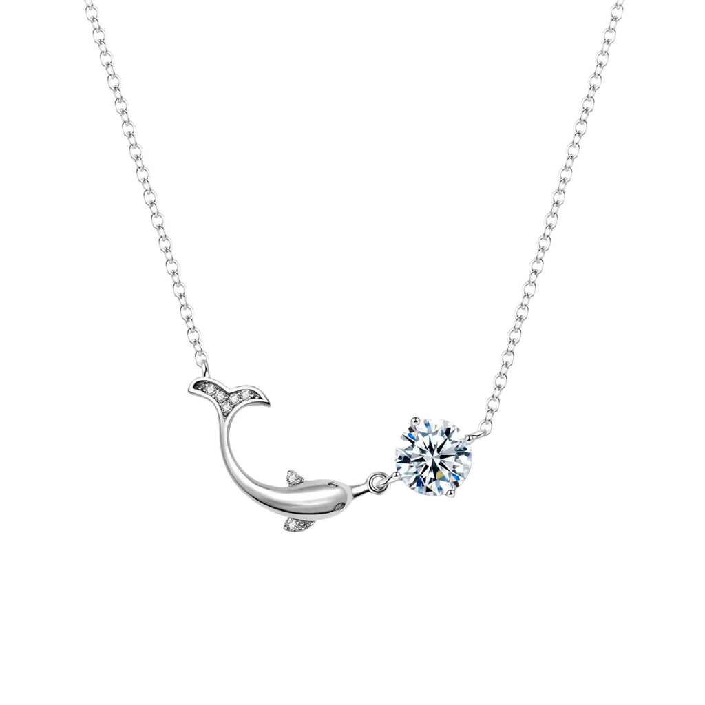 Damen Zarte Armbanduhr mit Wal- und Kristallanhänger Shop Nory