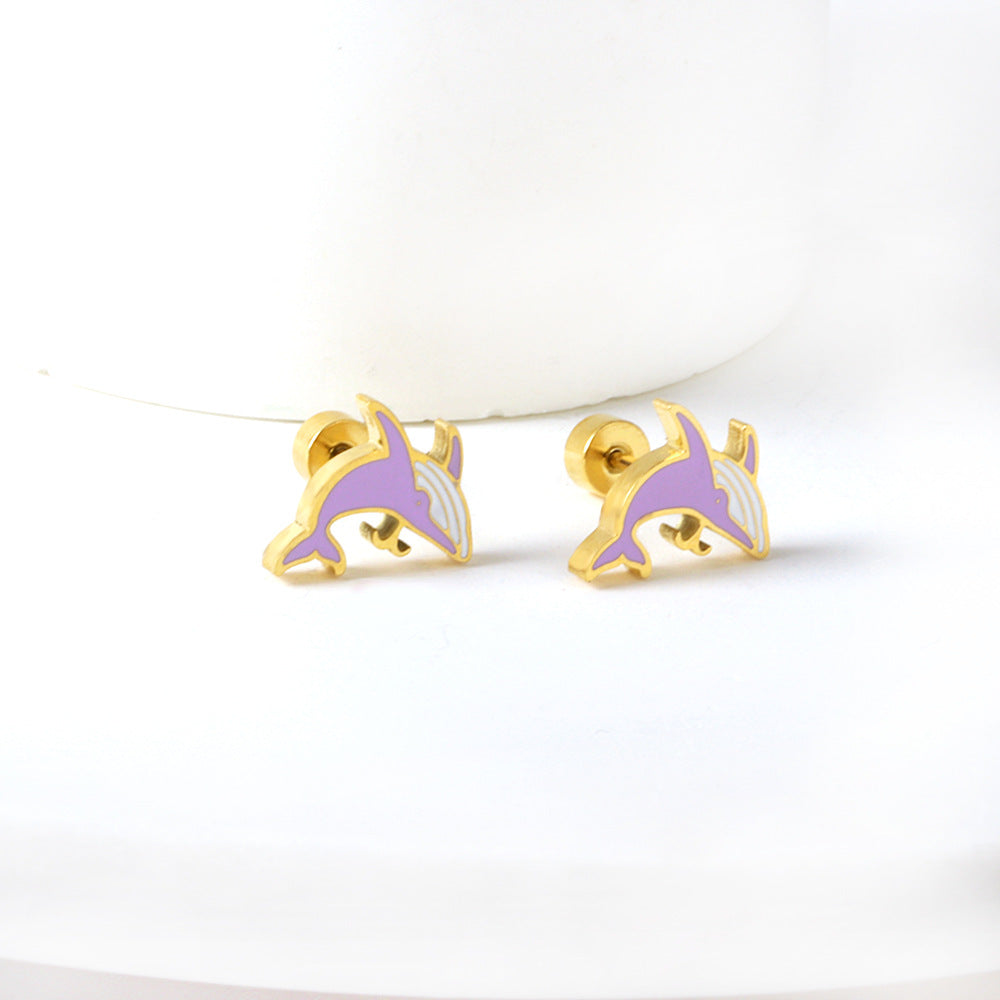 Damen lustige Eulen Ohrstecker Shop Nory