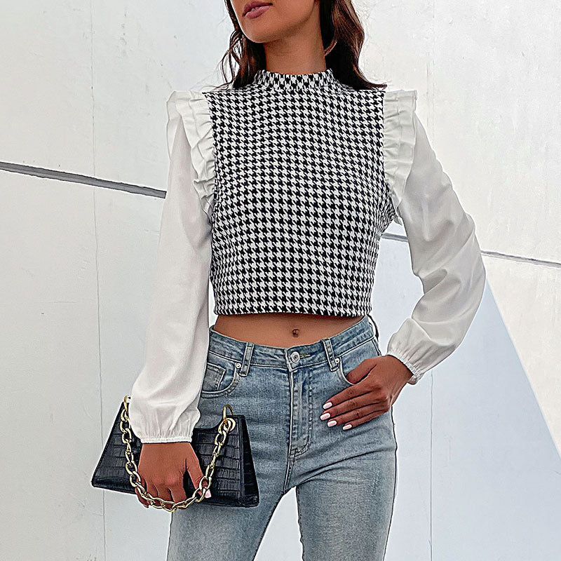 Damen Modisches Bustier-Oberteil mit Puffärmeln Shop Nory