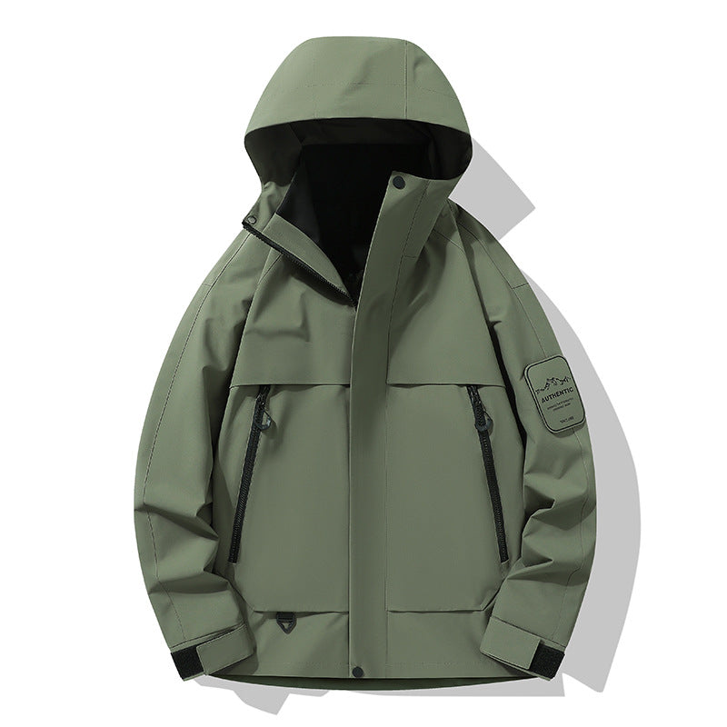 Herren multifunktionale Wasserfeste Softshell-Regenjacke mit abnehmbarer Fleece-Innenjacke Shop Nory