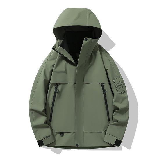 Herren multifunktionale Wasserfeste Softshell-Regenjacke mit abnehmbarer Fleece-Innenjacke Shop Nory