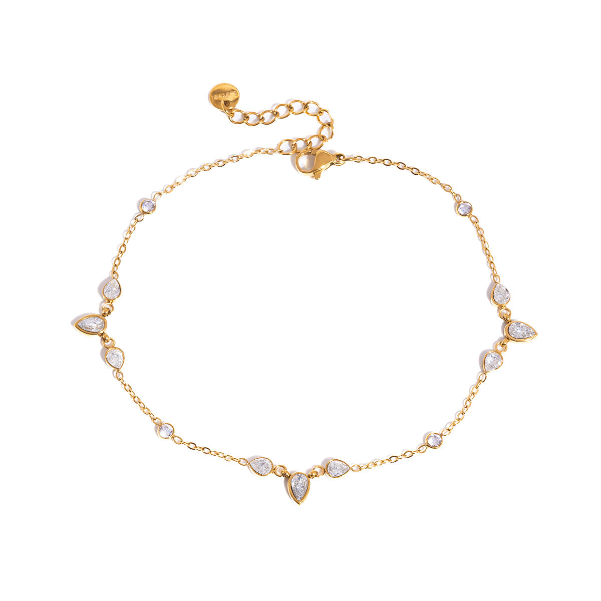 Damen Armband mit funkelnden Zirkonia-Anhängern und hypoallergenem Edelstahl Shop Nory