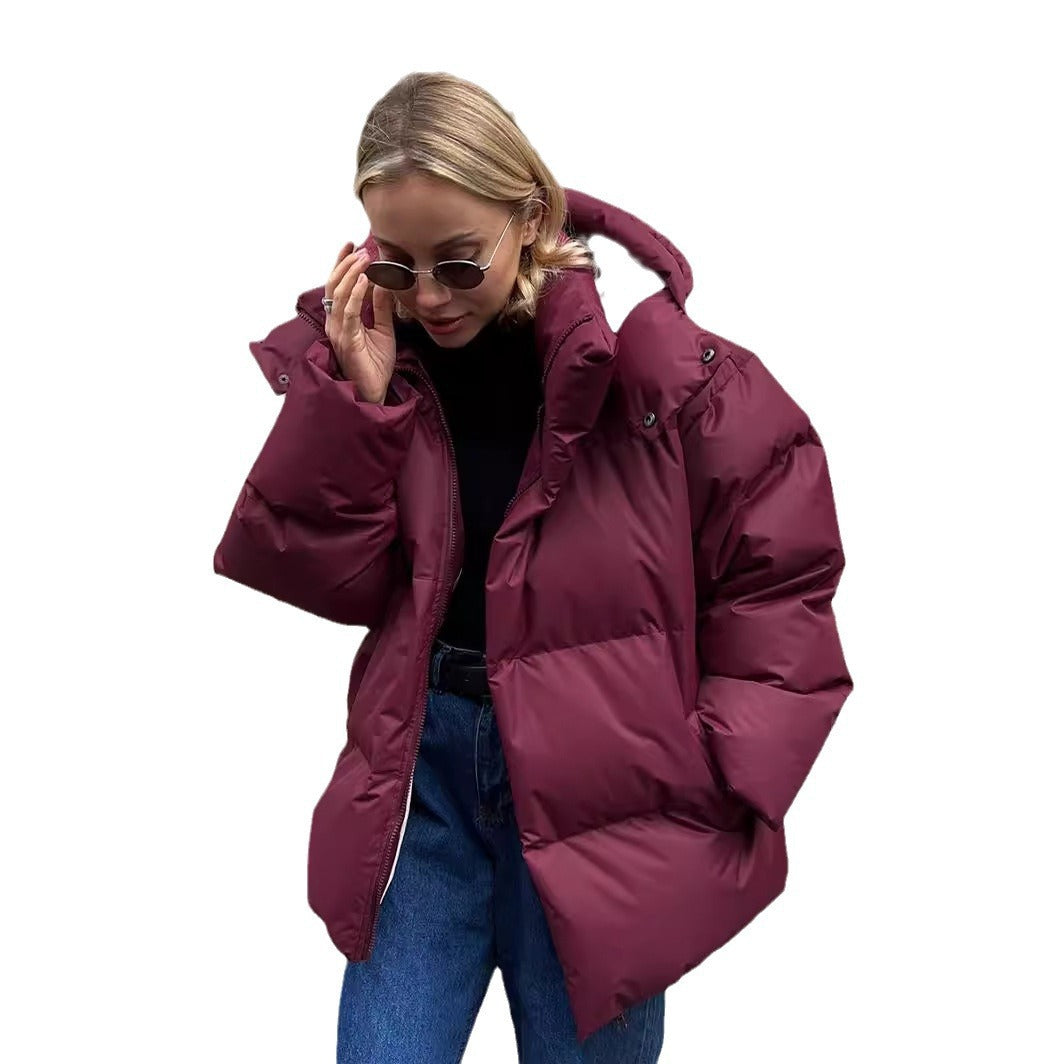 Damen Oversize Steppjacke mit Kapuze und wattierter Thermofüllung Shop Nory