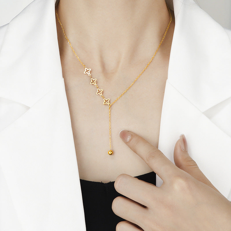 Damen Halskette mit stilisiertem Sternenanhänger Shop Nory