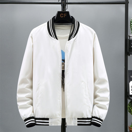 Herren Modische Bomberjacke mit Kontraststreifen Shop Nory