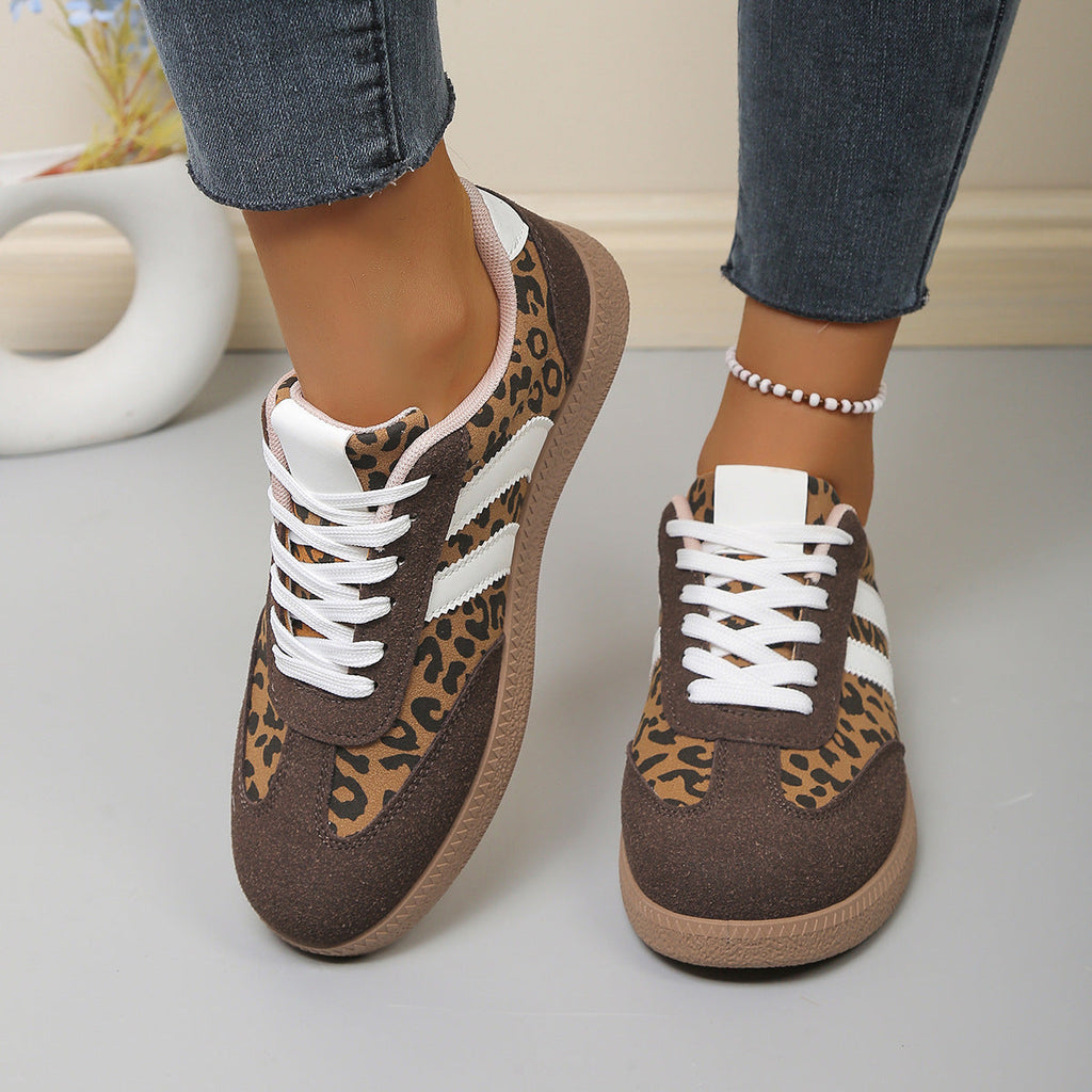 Damen Sneakers mit Leo-Muster und Komfortsohle Shopnory