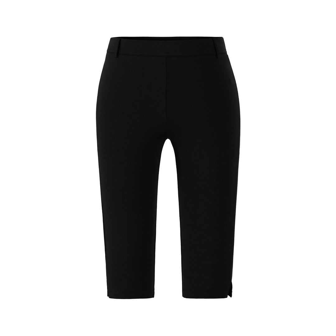 Damen Capri-Stretchhose mit hohem Bund, schmaler Silhouette und Bein-Schlitz Shop Nory