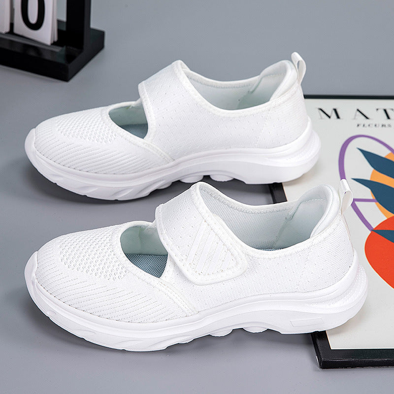 Damen Leichte Komfort-Sneaker mit Klettverschluss