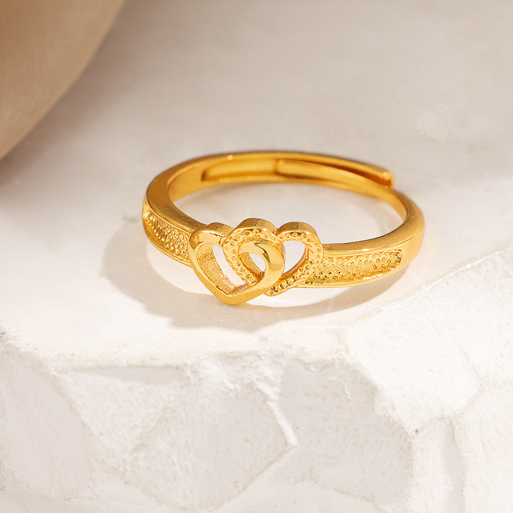 Damen Ring mit ineinandergreifendem Herzdesign Shop Nory