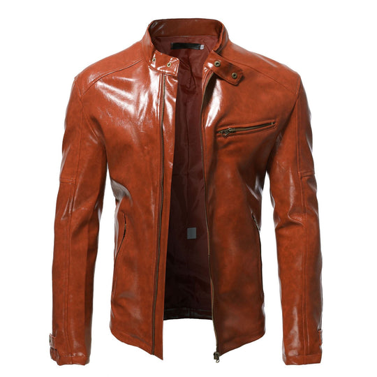 Herren Lederjacke mit hochwertigem Finish