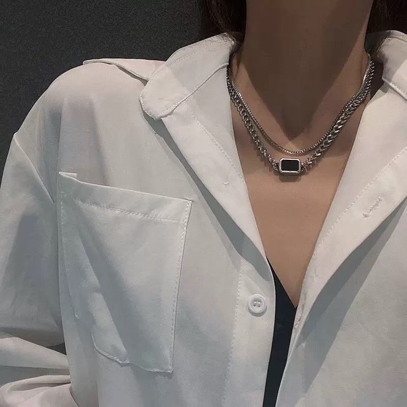 Damen modische Kette mit einzigartigem Quarzanhänger Shop Nory