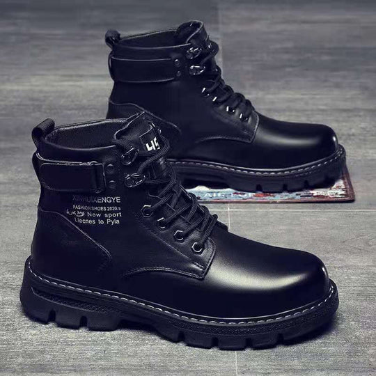 Damen Robuste Lederstiefel mit rutschfester Sohle und stylishen Details